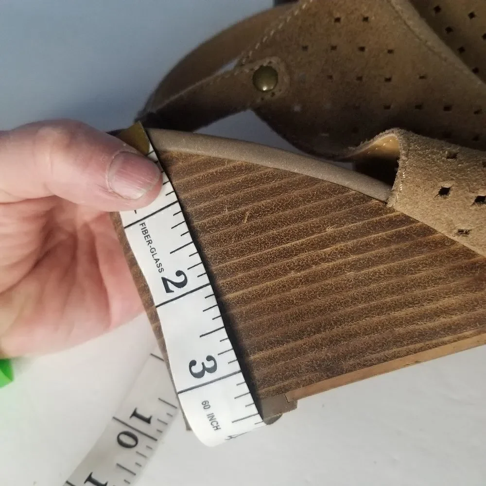 Lucky Brand open toe sling back wedge heel Women's size 8